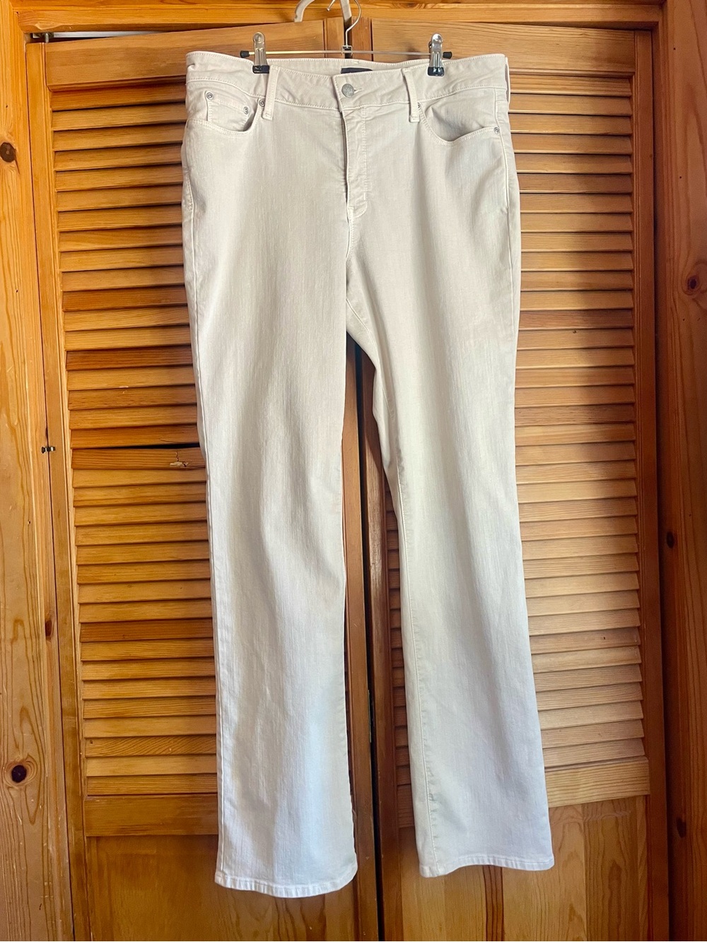 NYDJ Marilyn Ecru Straight Leg Jeans Women’s 14